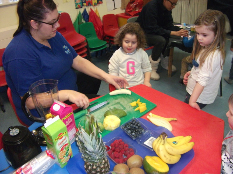 Making Smoothies Little Angels Nursery